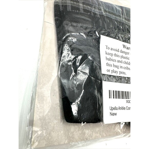 Upella Ankle Compression Sleeves Grey/Black 2 Sleeves (1 Pair) Size LARGE- NEW - Picture 4 of 4